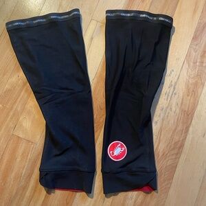 castelli cycling fleece lined knee warmers